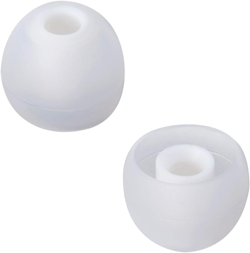 Earbud Tips Soft Silicone Earbuds Replacement Tips Fit for in-Ear Headphones(Inner Hole from 3.8mm - 4.0mm Earphones) 9 Pairs S/M/L,White