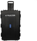 Valkyrie V133 Waterproof Rolling Hard Case with Foam - Camping Storage Box for Cameras, Drones, Accessories - Waterproof Tool Box with Lock Hardware, Large Hard Case (Black, 33.5 x 22.2 x 16.9)