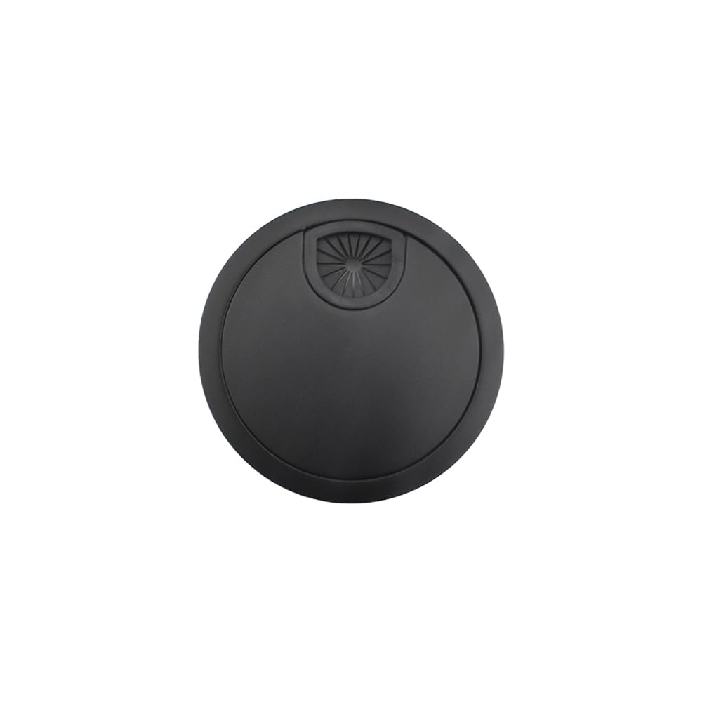 HAHIYO 1Pcs 3.15Inch/80mm Black Zinc Alloy Desk Grommet Wire Grommet Cable Management Cord Hole Cover Desk Wire Hole Insert Wire Organizer for Computer Office Home School Equipment Systems