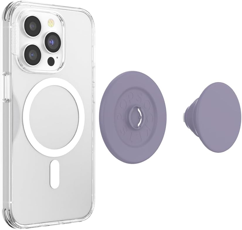 PopSockets Phone Grip for MagSafe with Kickstand, Magnetic Stand, Swappable Top, Secure Hold for iPhone MagSafe Cases, Phone & Tablet Grip - Soft Touch Dusk