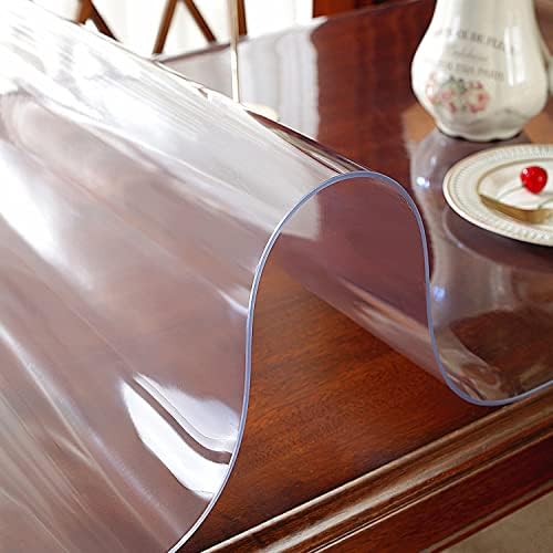 OstepDecor 48 x 48 Inch Clear Table Cover Protector, 2mm Thick Clear Plastic - Image 8
