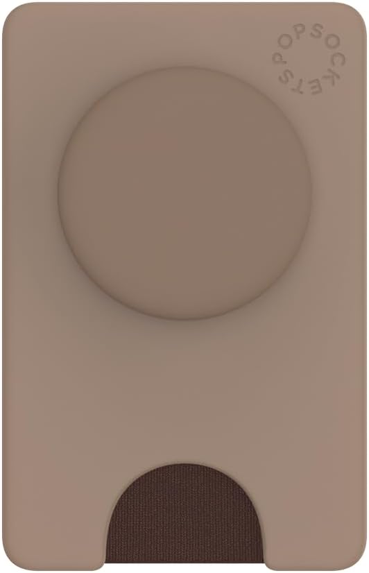 PopSockets Phone Wallet with Expanding Kickstand, Phone Card Holder, Cute PopSockets - Latte