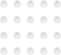 Silicone Small Replacement Earbud Tips Eartips for in- Ear Headphones Rubber Tips Earbud Replacement Earbuds Cap 10 Pairs (White)