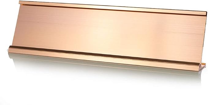 2" x 8" Aluminum Office Desk Nameplate Sign Holder 1 Pack by All+Quality