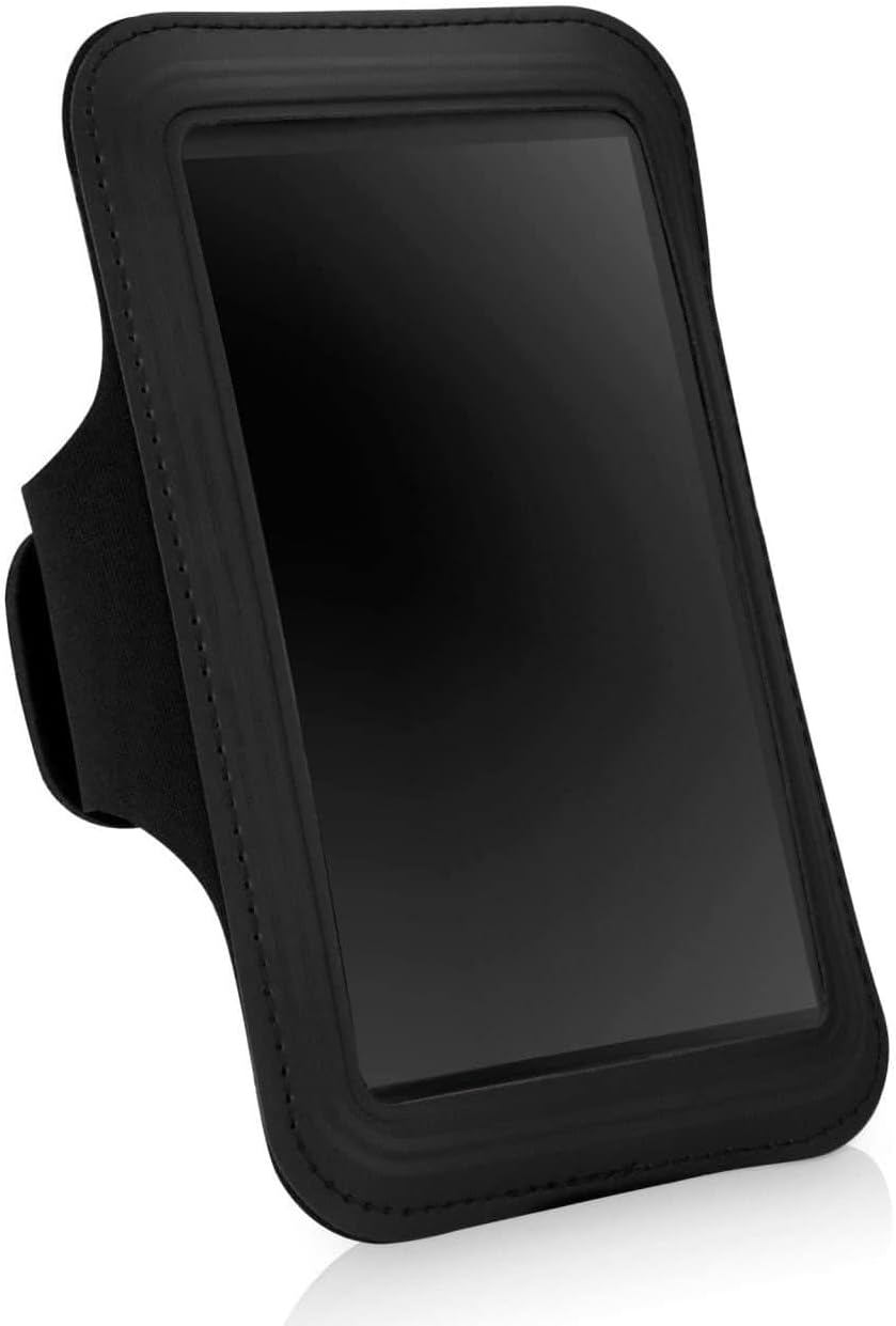 BoxWave Case Compatible with Wiseasy P3QT - Sports Armband, Adjustable Armband for Workout and Running - Jet Black
