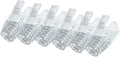 50 Pcs Cat7 Cat7A Cat8 Strain Relief Boot, RJ45 Plug Connector Cover Modular Network Plug Connector Cap Cable Connector Boots, Transparent