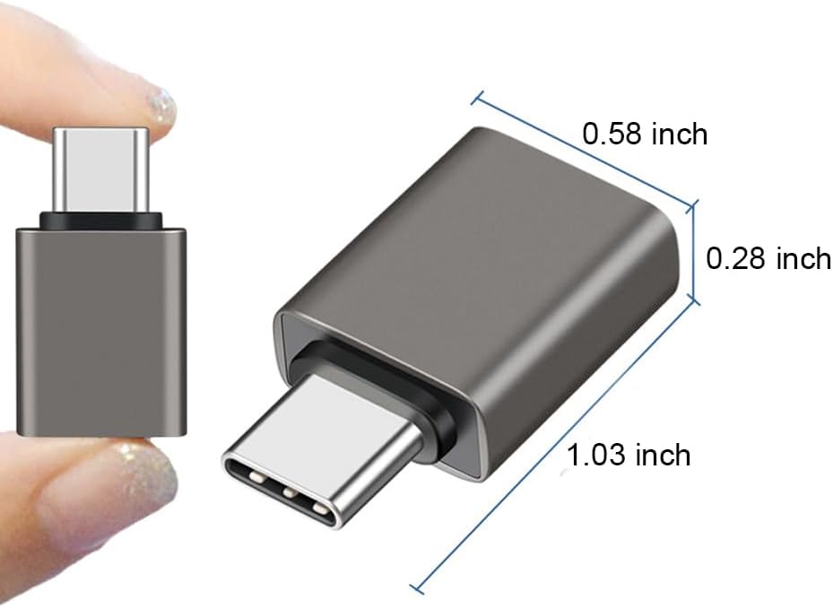 USB C Male to USB A Female Adapter (3 Pack),USB 3.2 GEN2 10Gbps High-Speed Data PD 60W Fast Charging for iMac,MacBook Pro/Air,iPhone 16 15,iPad,Microsoft Surface,Samsung Galaxy S24/23/22,etc.