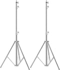 Heavy Duty Light Stand Tripod Stand for Photography, 9.19 Feet/2.8m Stainless Steel Light Tripods for Softbox, Speedlight, Strobe Light, Umbrella - Pack of 2