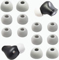 Silicone Ear Tips for Beats Studio Buds - Replacement Earbuds Cover, 6 Pairs, LMS Gray White