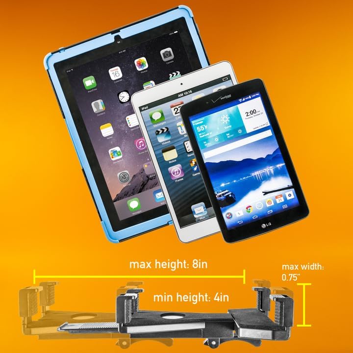 iBOLT TabDock Point of Purchase/POS Clamp Stand/Mount - with 5 Tablet Holders Perfect for Multiple delivery Applications (DoorDash, Uber eats, Postmates, etc.) Fits 7 to 10 inch Tablets
