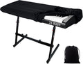 76 Keys Piano Keyboard Cover, Stretchy Music Dirt Proof Electronic Keyboard Cover With Durable Elastic & Cord Lock Must Have Piano Accessories, Black