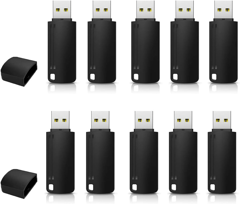 KEXIN 8GB Flash Drive Thumb Drive 10 Pack 8G USB Flash Drive Bulk Memory Stick with LED Indicator, Flash Drives Design in Snap Cap