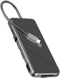 Generic 12 in 1 USB C Laptop Docking Station, Dual Monitor, 4K HDMI+VGA+USB3.0+SD/TF+PD 100W+Ethernet+Audio for Windows and Mac Laptops, Tablets, Smartphones
