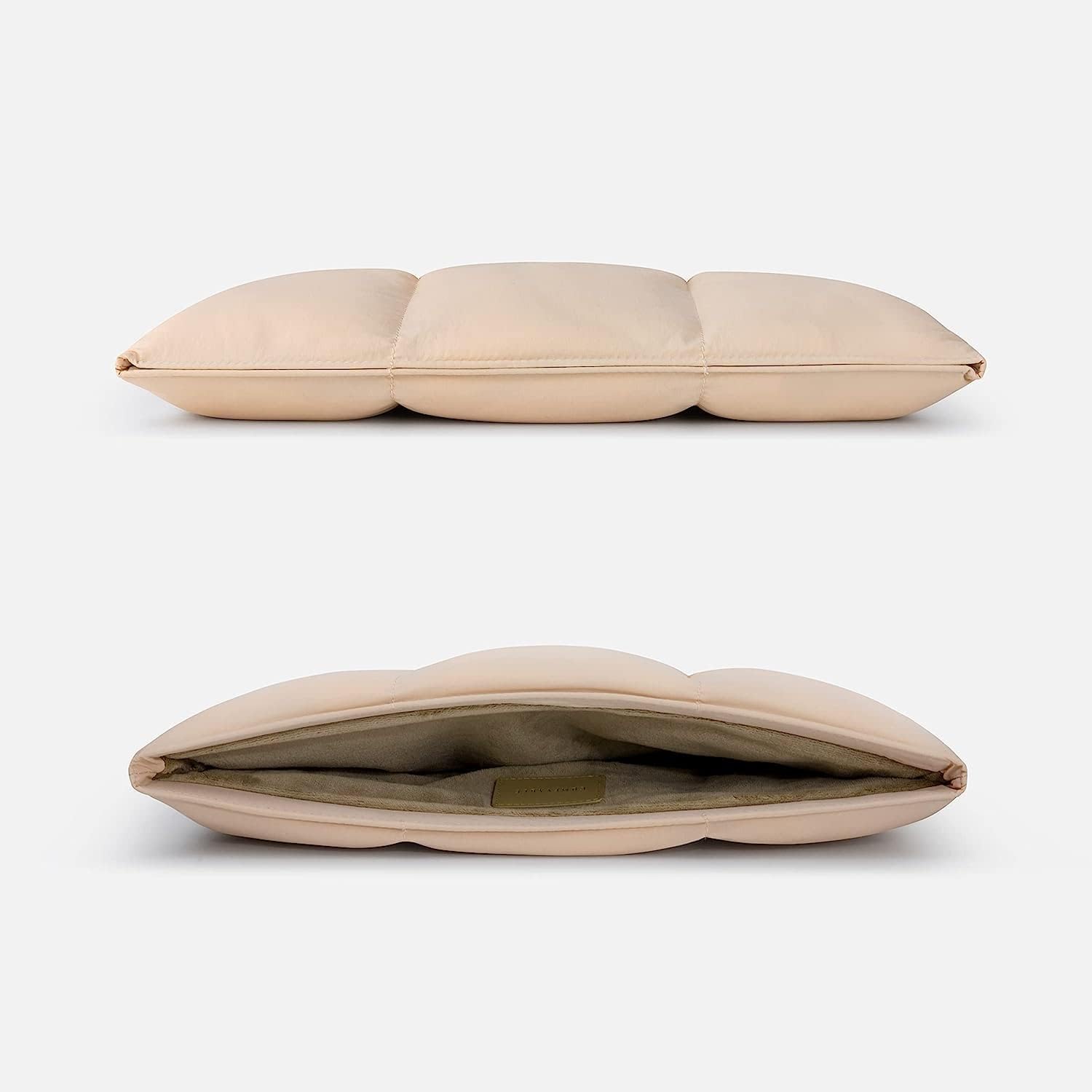 Comfyable Puffy Laptop Sleeve 13 Inch 14 Inch, Quilted Puffer Laptop Carrying Case, Pillow Case Compatible with MacBook Air M4 2025 M3 M2 M1, MacBook Pro M4 Pro/Max, Sand