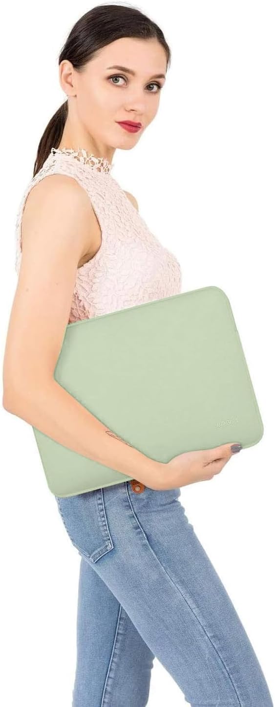 MOSISO Laptop Case 13.3 inch, 13-13.3 inch Laptop Sleeve Bag Compatible with MacBook Air/Pro 13/Pro 14 M5 M4 M3 M2 M1, HP Dell ASUS Lenovo, Neoprene Computer Sleeve Bag with Small Case, Sage Green