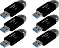 64GB Memorex USB 3.1 Flash Drive – Transfer Speeds Up to 10x Faster Than USB 2.0, Latest USB 3.1 Gen 1 Technology, Lightweight Design, for Daily File Management, Type-A Connector, 6-Pack