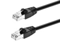 Monoprice Cat6A 20ft Black Patch Cable Double Shielded 26AWG 10G Pure Bare by Monoprice