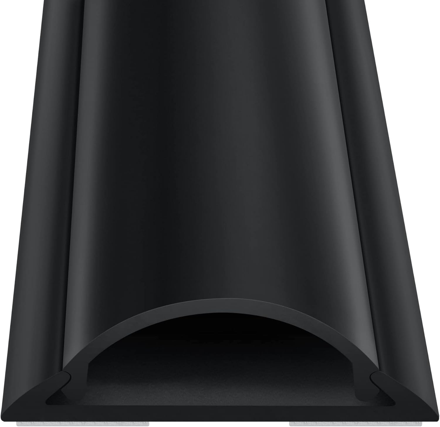 ZhiYo Cord Hider Floor 68in(4xL17in), Rigid PVC Floor Cord Cover, Hard PVC Floor Wire Cover, Floor Cable Cover for Cable Management Floor, Cable Floor Cover Black, Cord Cavity - 1in W x 0.35in H