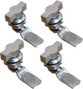 Thumb Operated Offset Cam Lock, Stainless Steel Keyless, Metal Replacement Lock Cylinder for RV Compartment Camper Storage Door Cabinet Mailbox Drawer Latch (4pcs)