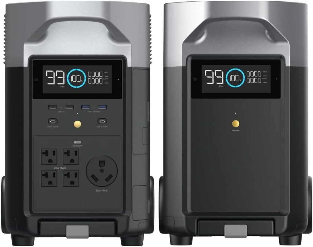 EF ECOFLOW 7.2kWh Portable Power Station: DELTA Pro with Extra Battery, 120V Lifepo4 Battery Backup with Expandable Capacity, Solar Generator for Home Use, Power Outage, Camping, RV, Emergencies
