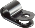 GTSE Black Nylon Plastic Cable Clamps, 3/16" Screw Mounts for Cable, Rope, Tube Management, 100 Pack