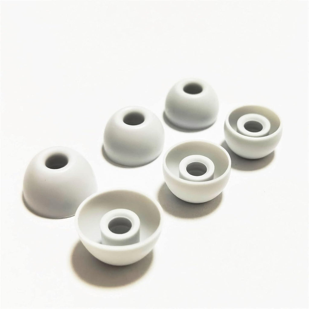 Silicone Earbuds Tips for Beats Fit Pro/Beats Studio Buds Ear Tips Replacement for Beats Earbuds 6 Pairs LMS Gray White
