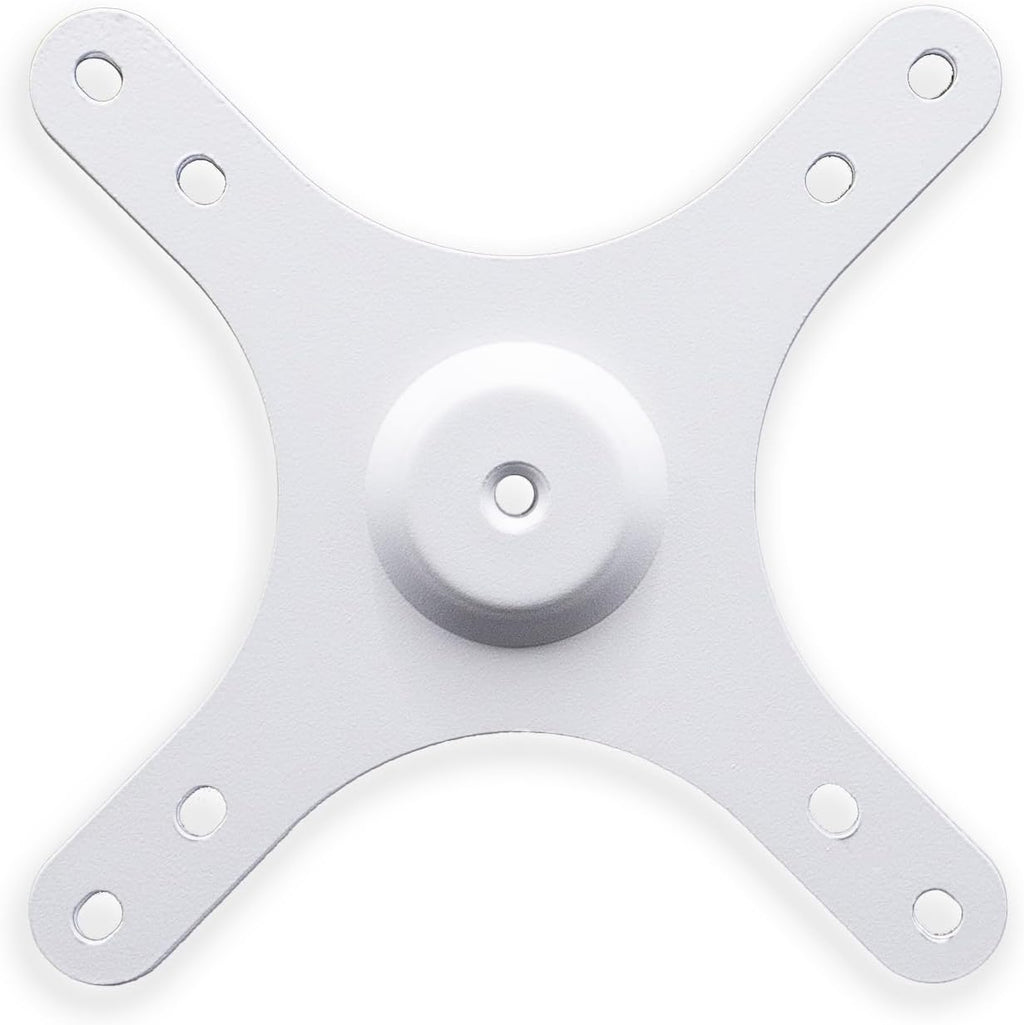Kado Portable Monitor Mounting Adapter Bracket Plate White, 1/4" Screw Hole to 100x100mm 75x75mm, M4 Screw Set Wall Mount Arm Mount Universal, Tripod Camera Stand for Desktop Monitor Portrait Mode