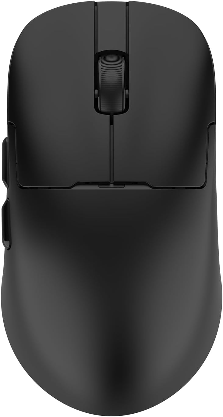 AJ159P MC Triple Mode (2.4G/Wired/Bluetooth 5.2) Gaming Mouse, 12000 DPI, 56g Ultra-Light, Magnetic RGB Charging Dock, Programmable 6 Buttons, Ergonomic Design for Computer Laptop PC, Black