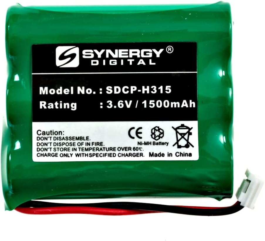 Synergy Digital Cordless Phone Battery, Compatible with AT&T 3301 Cordless Phone Battery Combo-Pack Includes: 2 x SDCP-H315 Batteries