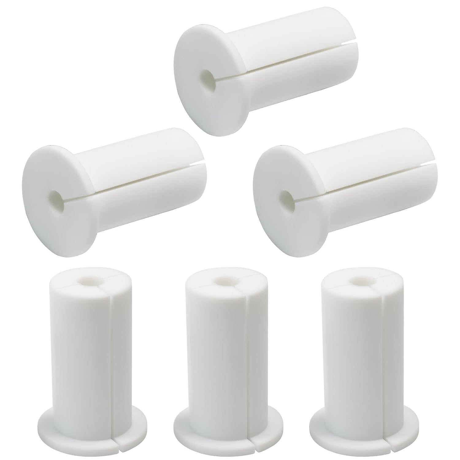 6pc Starlink Cable Grommet 1" Silicone Waterproof Wall Hole Pass Through Split Cable Bushings for TV Wire Ethernet Cord, Starlink Cable Routing Kit Accessories, 52.5mm/2.07" Ht, White