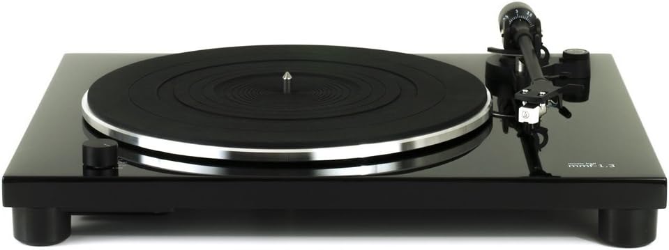 Music Hall mmf-1.3 Turntable Belt Drive Electronic Speed Control Aluminum Tonearm Audio Technica Cartridge Built-in Phono Pre-Amp Vibration-Damping Features Included Easy Set-Up and Elegant Design