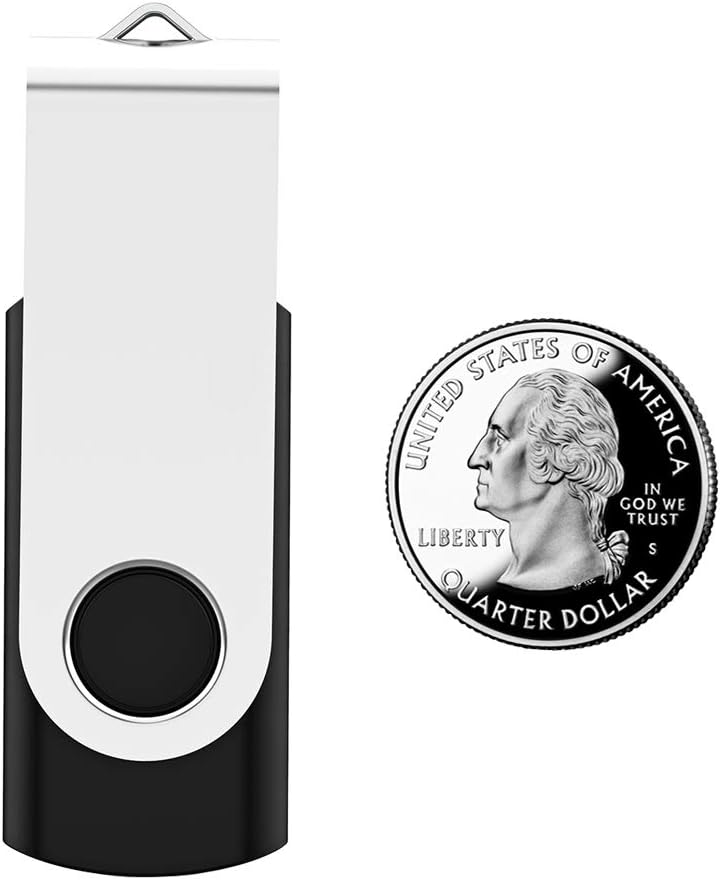 USB Flash Drive 8GB 100 Pack, Bulk USB 2.0 Flash Drives Thumb Drive Swivel Memory Stick Jump Drive Pen Drive,8 gig 100 Pieces