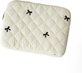 Cute Bow Graphic Carrying Laptop Bag Y2K Preppy Laptop Sleeve Case Bag Kawaii Pad Computer Protect Case Pouch (15-15.6 inch,White)