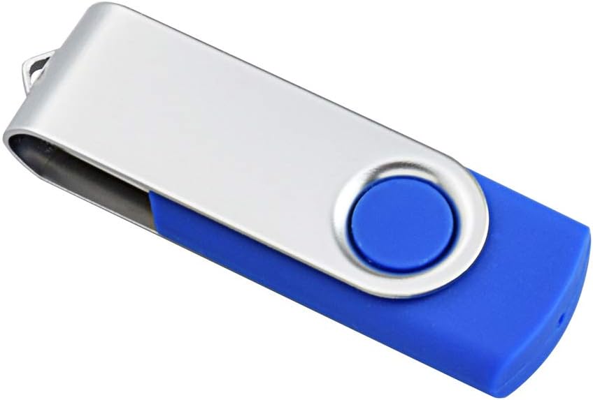 Aiibe 32 GB Flash Drive 10 Pack USB Flash Drives 32G USB 2.0 Memory Stick Thumb Drive Data Storage Swivel Keychain Design Pen Zip Drives Wholesale/Lot/Bulk (10 Pack, 32GB, Blue)