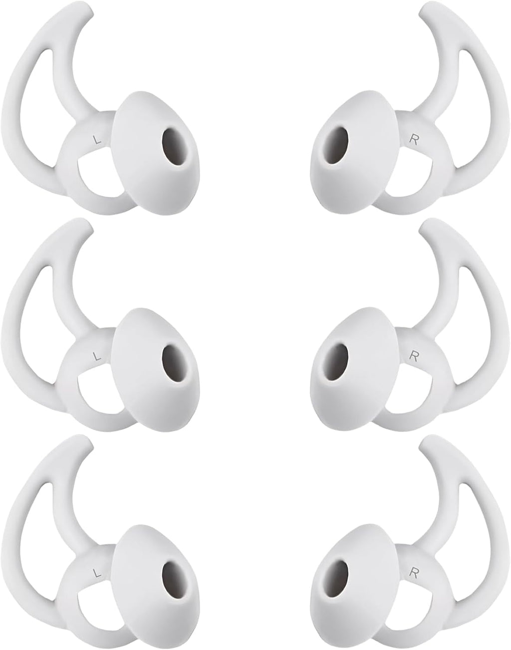 Silicone Ear Tips Replacement Earbud Tips Compatible with Bose Quietcomfort and Sport Headphone Ear Bud Tips Earbud Covers Large 3 Pairs