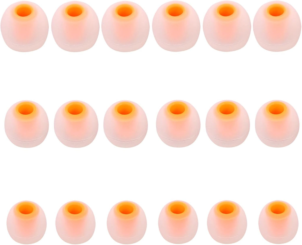 Earbud Replacement Tips Silicone Earbud Tips Earbud Covers Fit for in-Ear Headphones (Inner Hole 3.8mm -5.1mm) Earbud Rubber Tips Eartips 9 Pairs S/M/L