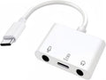 USB-C to Microphone & 3.5mm Audio Adapter with PD Fast Charging for Live-Streaming, 3-in-1 Aux to USB C Audio & MIC Splitter Compatible with iPhone 15/16, iPad Pro, Galaxy S25Ultra, and More