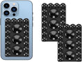 2024 Upgrade 2PCS Silicone Suction Cup Phone Case Adhesive Mount,Adhesive Grip, Sticky Suction Cup Phone Holder & Suction Phone case Holder TikTok & Selfies (Black, 3+16 Single Sided)