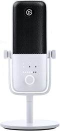 Elgato Wave:3 White - Premium Studio Quality USB Condenser Microphone for Streaming, Podcast, Gaming and Home Office, Free Mixer Software, Anti-Distortion, Plug ’n Play, for Mac, PC