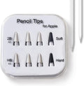 Pencil Tips Soft Wear-Resistant Damping Pen Tip for Apple Replacement 2B Stylus Fine Nib Compatible with iPad Air Mini Pro Apple Pencil 1st Gen & 2nd Generation - 6+2 Packs