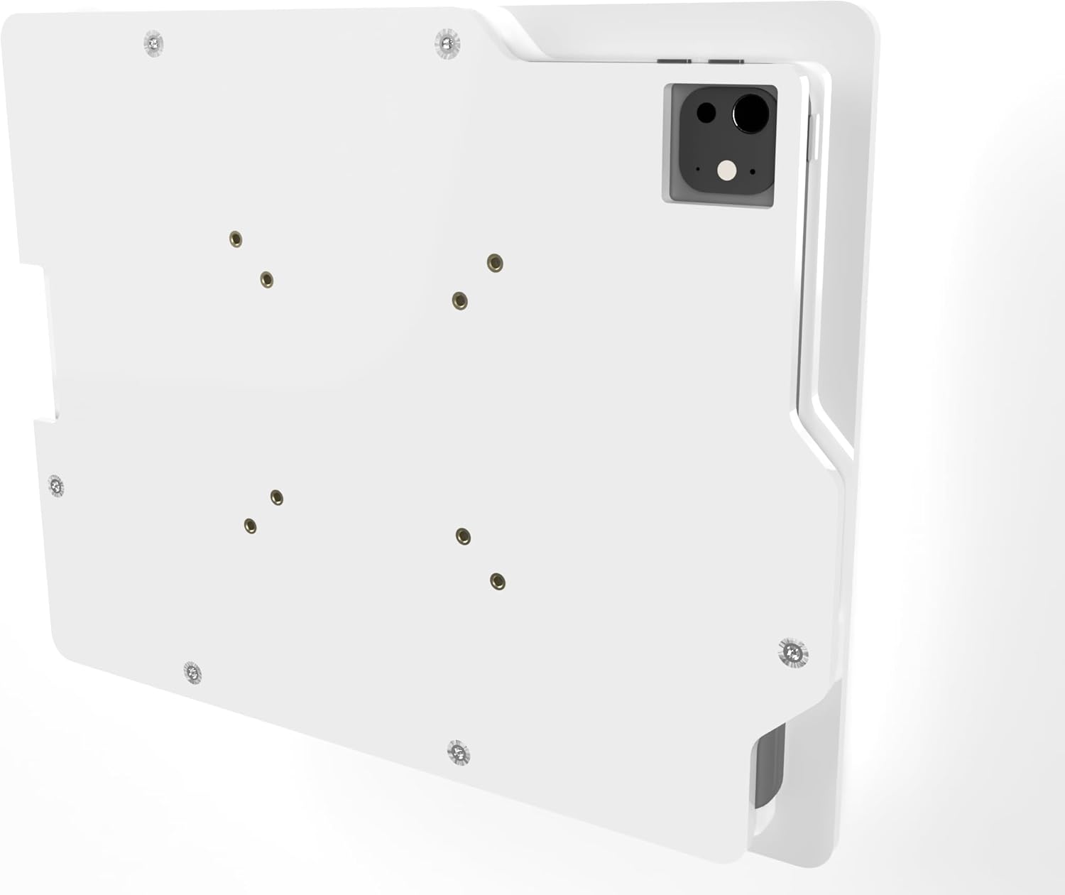 TABcare Anti-Theft Acrylic VESA Enclosure for Apple iPad Pro 13" 2024 with Free Wall Mount Kit & 90-Degree Angle USB C Cable (iPad Pro 13" 2024, White)
