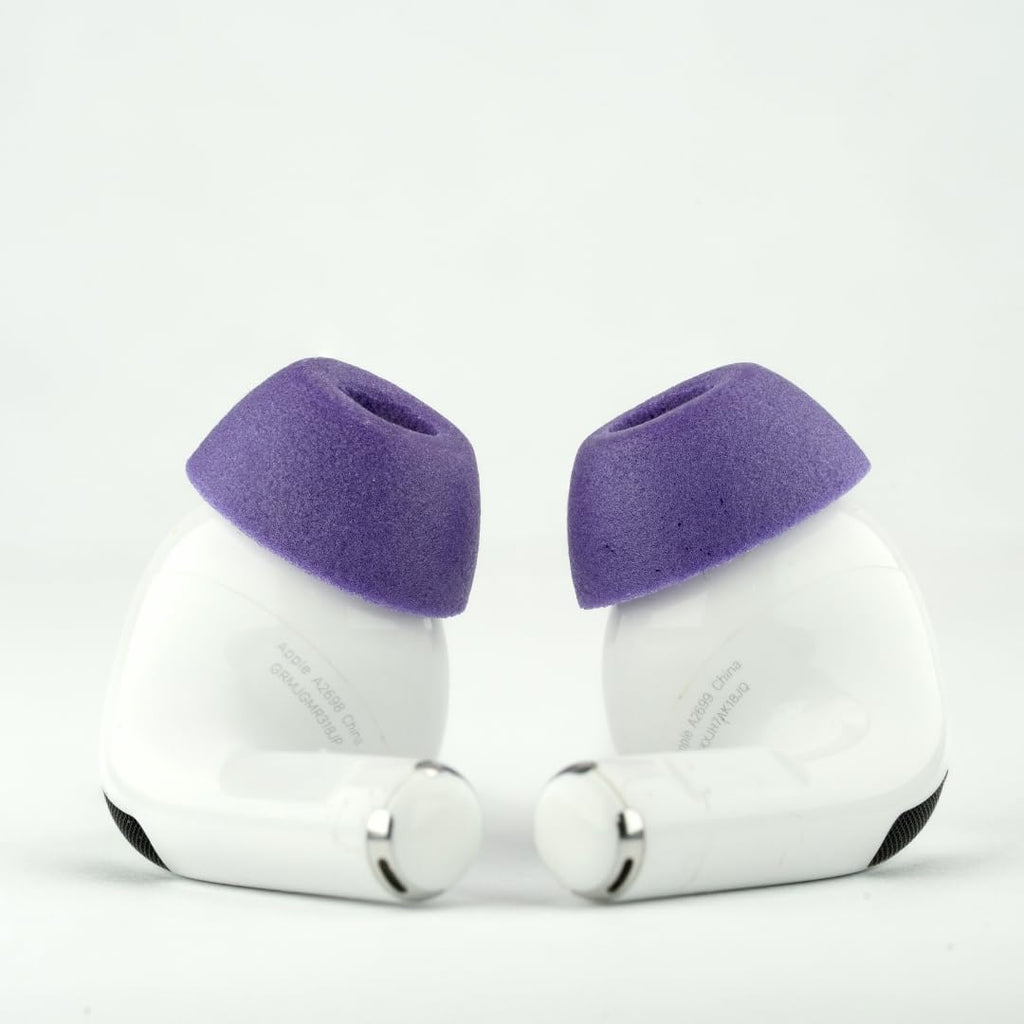 Comply TrueGrip MAX | Premium Memory Foam Replacement Earbud Tips for Apple AirPods Pro 1 & 2 | Long Lasting Comfort, MAX Durability, Secure Fit, Superior Noise Isolation| Purple (Medium) (3 Pairs)