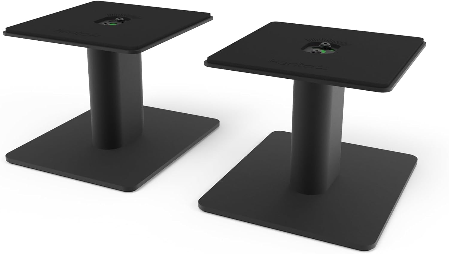 Kanto SP6HD Desktop Speaker Stands for Medium/Large Bookshelf Speakers & Mid-Size/Full-Size 4”-7” Studio Monitors | 6" Tall | Black | Pair