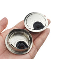 HAHIYO 2Pcs 2Inch/50mm Brushed Silver Zinc Alloy Desk Grommet Wire Grommet Cable Management Cord Hole Cover Desk Wire Hole Insert Wire Organizer for Computer Office Home School Equipment Systems