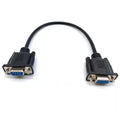DB9 Female to VGA Female 15Pin Three-Row Signal Transmission Cable, VGA to DB9 Serial RS232 Data Cable for Mutual Transmission of Signals Between 9Pin Video Devices and Computers 1.5Meter