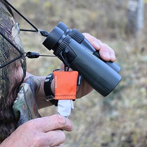 SPUDZ Ultra Microfiber Lens Cleaner – Closable Pouch, Clip-On, Washable – for Optics, Scopes, Glasses | Brookie, 6 x 6 Inch (2-Pack)