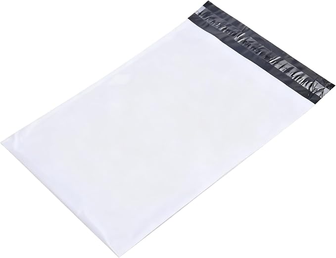 12"x15.5" Poly Mailers，White Shipping and Envelope Bags Pack of 30 by Unknown