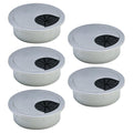 5 Pcs Desk Grommet 2" / 50 mm, Desk Cord Hole Cover, Cable Grommet ABS Plastic, Desk Hole Grommet for Home & Office Pc, Detachable Cable Cord Organizer-Silver Sand