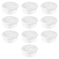 2" White Desk Grommet, JTemgle Flexible Cable Grommet Rubber Cable Hole Cover Wire Organizer Caps Desktop Cord Management for Home Office TV Stands Tabletops, 10 Pieces