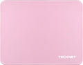 TECKNET Mouse Pad with Anti-fray Stitchin, Waterproof Surface & Non-Slip Rubber Base with Stitched Edges Gaming Mouse Mat for Laptop，Compatible with Laser and Optical Mice - Pink